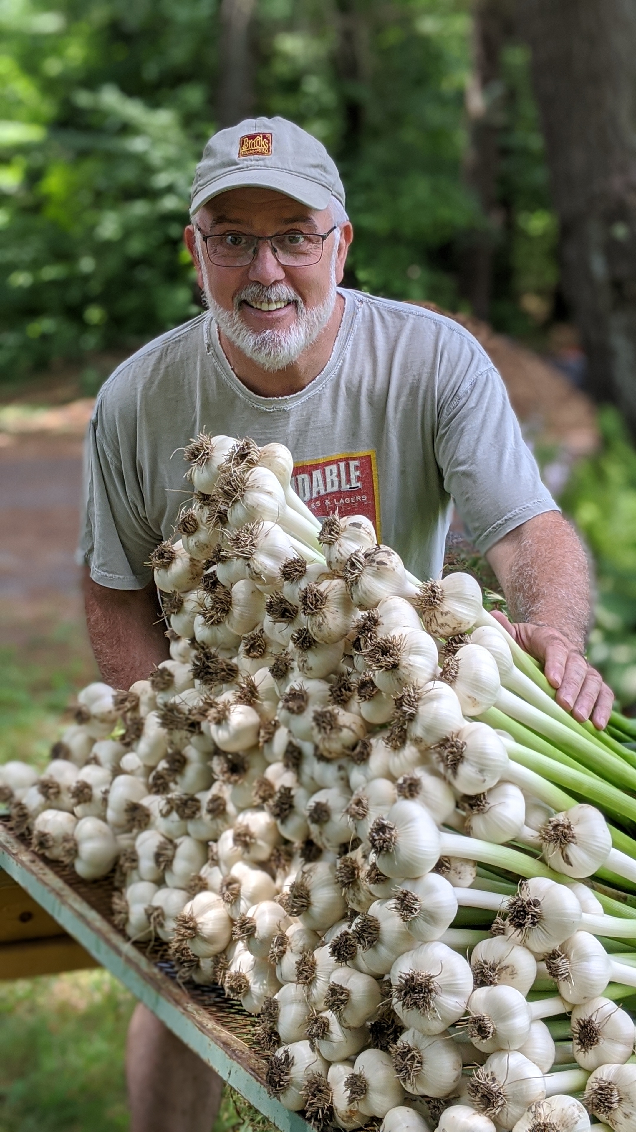Shawn and his garlic